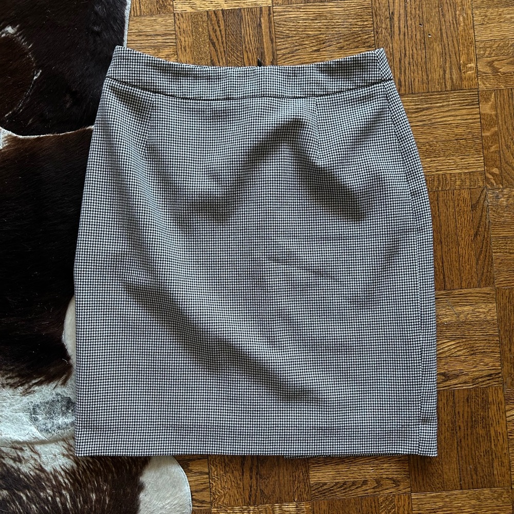 Vintage black & white checkered pencil skirt